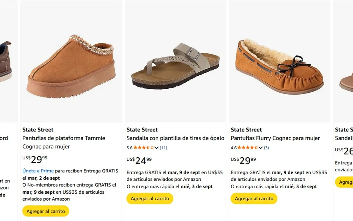 Amazon: resultados de producto (referencial)